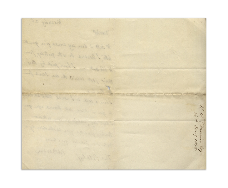 Robert Darwin Autograph Letter Signed From 1842, Shortly After Charles Darwin Published ''The Voyage of the Beagle''